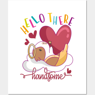 Guinea Pig on Cloud for Valentine's Day or Any Love Occasion Posters and Art